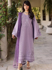 Lavender Embroidered 3-Piece Suit