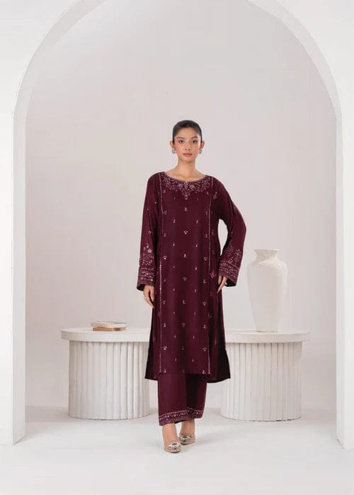 LARA Embroidered 2-Piece Suit