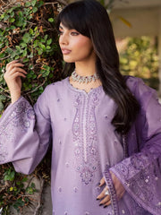 Lavender Embroidered 3-Piece Suit