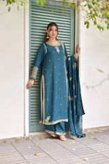 Yasmeen Embroidered 3-Piece Suit